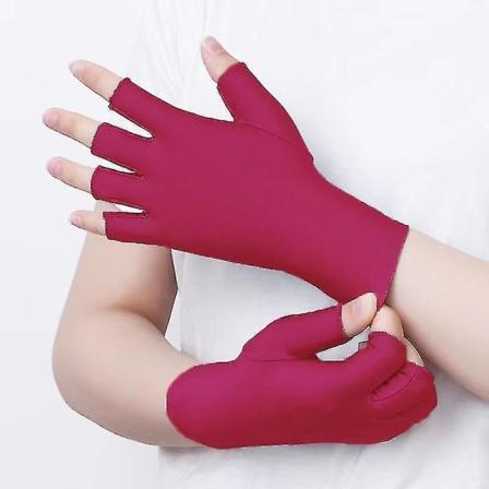 2 par Uv-handskar för gelnagellampa, Uv-skyddshandskar för manikyr Rose red