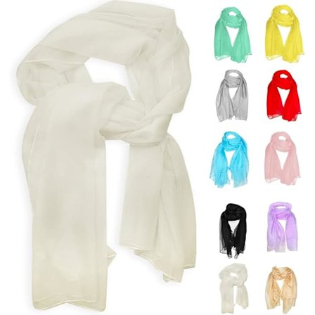 Chiffon skjerf, sjal og omslag for kvinner - Mykt og lett kveldskjole elegant bryllup brud brudepike skjerf