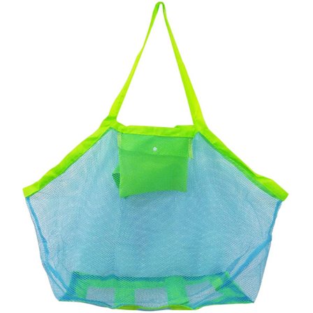 Lekepose Strand Mesh Lekeoppbevaringsnett for å bære leker og håndklær