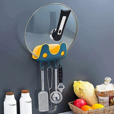 2 sæt grydelågsopbevaringsstativer, vægmonteret grydelågsstativ organizer holder til køkkenredskaber, stansfri