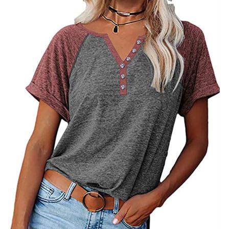 Lös T-shirt Med Kort Ärm I Plusstorlek För Kvinnor
