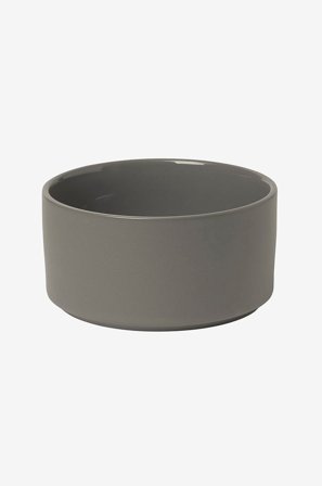 Blomus - Skål Hög Pilar Glaserad Keramik Ø14 cm - Grå - Skålar - Från Homeroom