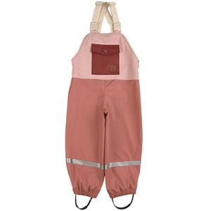 Kuling Edinburgh Recycled Rain Pants Woody Rose/Burnt Pink/Burgundy 122/128 cm - Bottoms - 122/128 cm - Pink