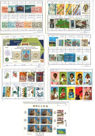 Nord- og Sydamerika - Dubletpakke med ufyldte udvalgshæfter - Postfrisk og/eller stemplet