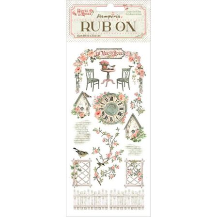 Filmöverföring Rub On "House of Roses" Element