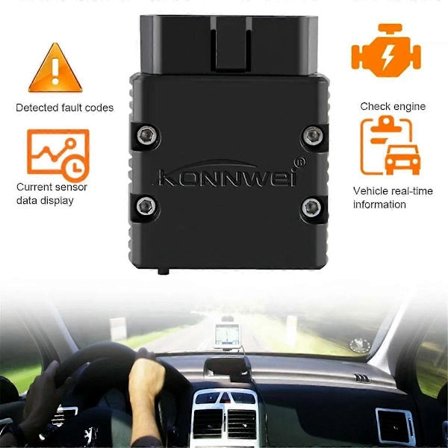 KONNWEI ELM327 V1.5 OBD2 Skanner KW902 Bluetooth-kompatibel Bilskanner MINI ELM 327 OBD 2 KW902 Kode Leser for Android-telefon