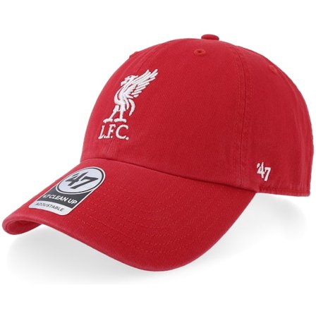 47 Brand - Football Rød adjustable Caps - Liverpool FC Liverbird Clean Up Red Adjustable @ Hatstore