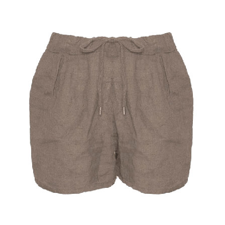 Tiffany 17691, Shorts, Linen - Nougat Shorts Dam Brun M/L