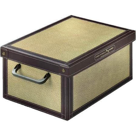 BAULINO Marco Polo dekorativ förvaringslåda med handtag och lock