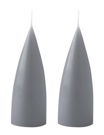 Hand Dipped C -Shaped Candles, 2 Pack Kunstindustrien Grey