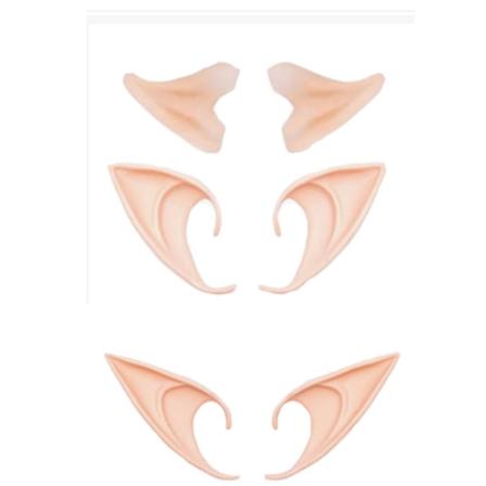 Elf-öron, 3 par latex älva vampyr öron, spetsiga goblin öron för cosplay halloween jul fest live sändning rekvisita