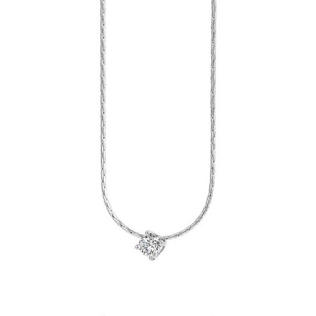 Halskæde, minimalistisk alsidig enkelt CZ sten S925 sterlingsølv slangekæde krave halskæde til kvinder, 41-50 cm