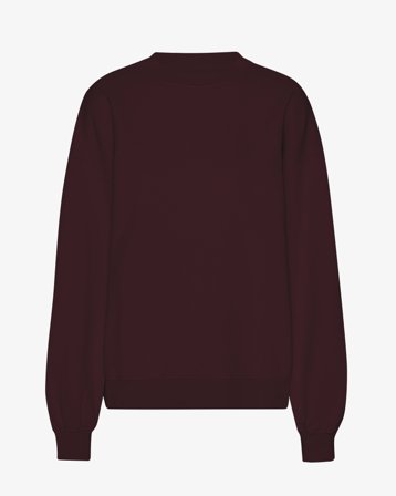 Organic Oversized Crew - Oxblood Red S