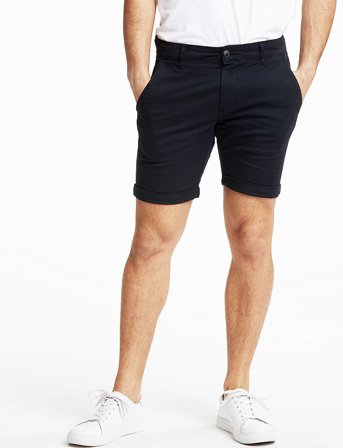 Lindbergh Superflex Chino Shorts - Black - S