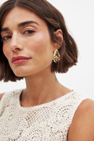 NA-KD Boucles d'oreilles coquillage tourbillon - Bijoux - Or - One Size