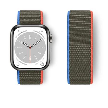 Nylon för Apple Watch Band 44mm 40mm 45mm 41mm 42mm 38/45 mm sportarmband iwatch Series 9 8 7 se 6 5 3 Ultra 2 49mm Rem 3C Olive 75 42mm-44mm-45mm-