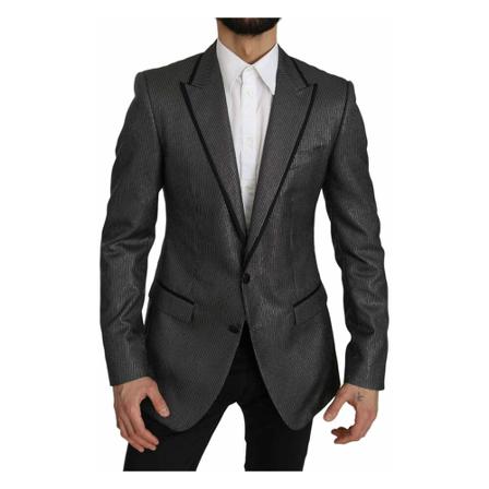 Dolce & Gabbana - Kavajer - Grå - Herr - Storlek: M, Herr, Storlek: M