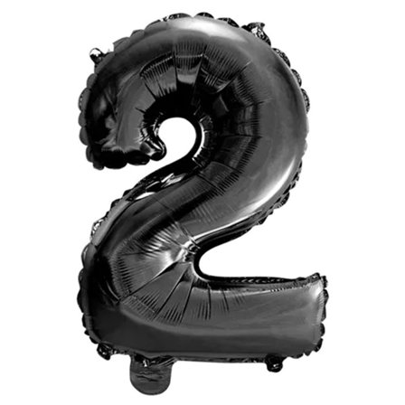 Folier ballong tall 0-9 svart 41 cm Tallet 2
