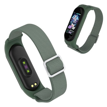Xiaomi Mi Smart Band 6 / 5 nylon watch band - Dark Green