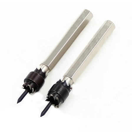 Borbitverktøy Sided Spot Sveising Bor Høyhastighets Rotasjonsborbit Sveisekutter (2 stk, Sølv)