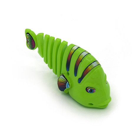 Mub- Pet Cat Toys Spring Swing Fish Clockwork Fish Interactive Funny Cat Pet Plastic Toys