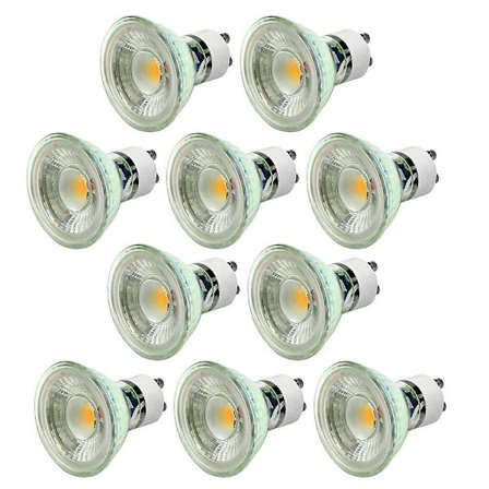 10 stk 5W LED Spotlight Lyspære 500lm GU10 COB Dimbar