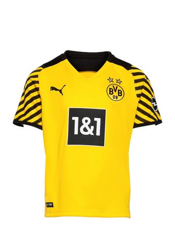 Bvb Home Shirt Replica Ss Jr W/ Sponsor Yellow PUMA