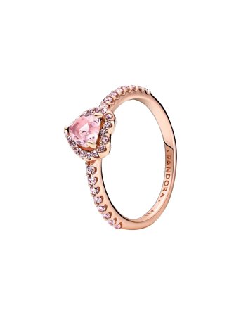 Pandora Heart 14K Rose Gold-Plated Ring With Orchid Pink Crystal And Fancy Fairy Tale Pink Cubic Zirconia - Pink - 50