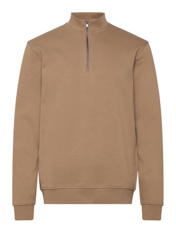 Onsconnor Reg 1/4 Zip Sweat Tops Sweatshirts & Hoodies Sweatshirts Brown ONLY & SONS
