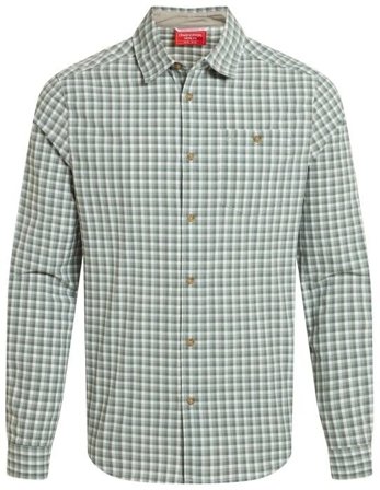 Craghoppers M's NosiLife Nuoro Check Long Sleeved Shirt Lichen Green / Ecru Check