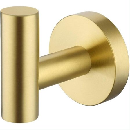 Rustfrie veggkroker for håndklær Rustsikker baderomshenger Kompatibel med SUS304 (Børstet messing)[JUN]_OF