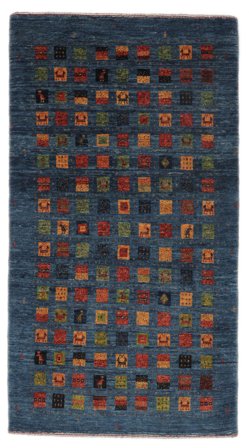 Anudada A Mano Loribaft Fine Alfombra 84X153 Oriental De Lana Negro/Rojo Oscuro Pequeño