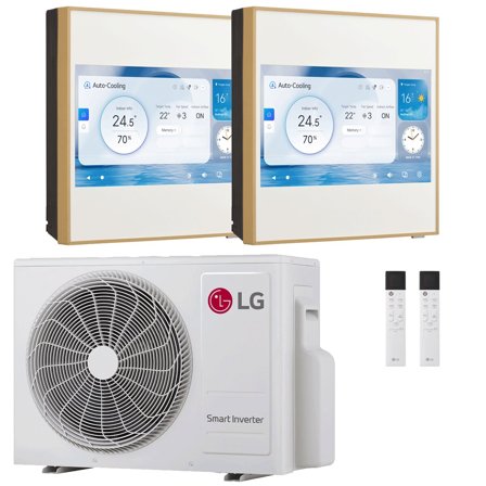 Condizionatore LG ARTCOOL Gallery LCD dual split 12000+12000 BTU inverter A+++ wifi unità esterna 5.3 kW
