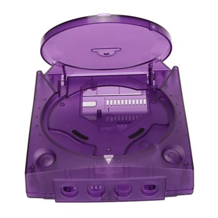SEGA Dreamcast DC Gjennomsiktig Etui - Retro Videospillkonsollskall (transparent lilla)