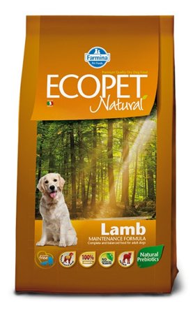 Ecopet Natural Lamb Medium Cibo Secco Per Cani Adulti Sacco 12Kg
