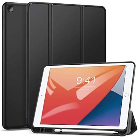 2023 New iPad 8th/7th Generation Case 10.2 with Pencil Holder, Protective Cover with Auto Wake/Sleep, Trifold Stand for iPad 8th Generation,