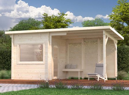 Palmako Sanna Bastu 10,5 m², Invändig 4,1 m², obehandlad, Pooler & utebad