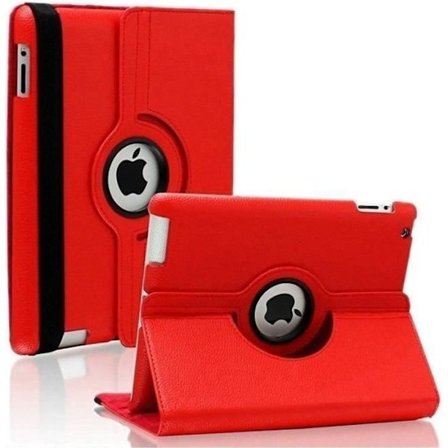 Coque Rotativ 360 - Phonillico - iPad AIR 2 / AIR 1 - Röd - Elastiskt Skydd - Multi-positioner