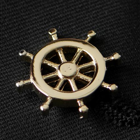 Goldfarbener Steuerrad Revers Anstecker for Men