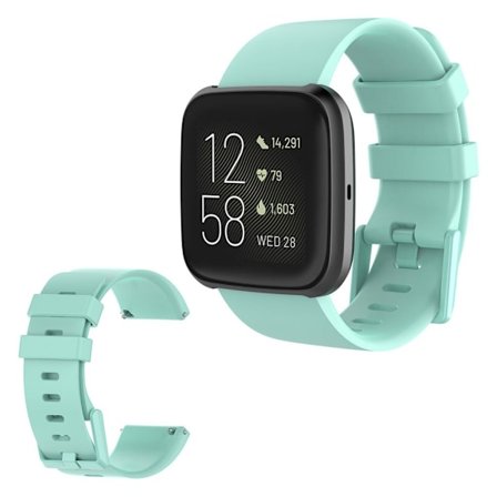 Fitbit Versa 2 / Versa Lite silikon klockarmband - cyan / Size: S