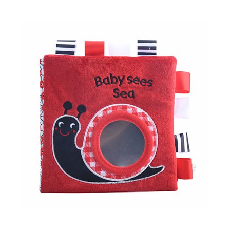 Tygbok Ljusa Färger Djur Kognition Mjuk Barn Djur Tygbok för Baby - C