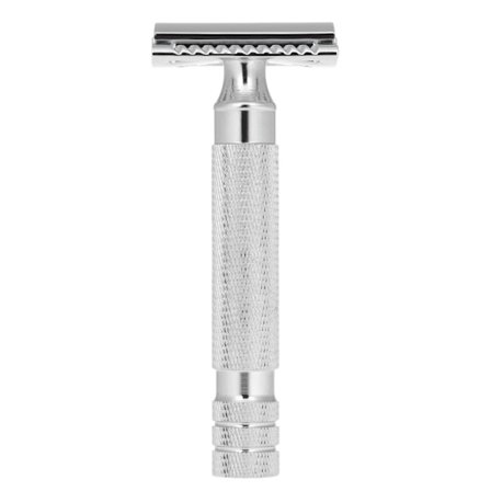 Dobbeltsidet sikkerhedsskraber aftagelige rustfri stål barberblade metalhåndtag dobbeltsidet sikkerhedsskraber~05207