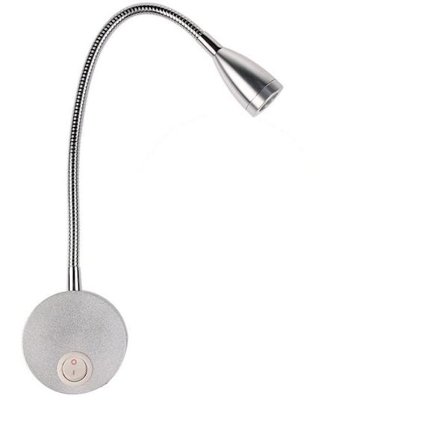 Leselampe, LED-sengelys, montert på veggen ved siden av aluminiumet