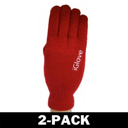 Igloves - Touchvantar / Touchhandskar Röd 2-pack