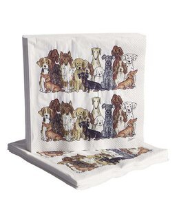 Servietter Hund 20-pak Hvid