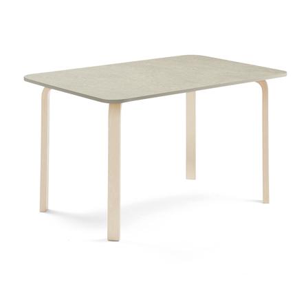 Tisch ELTON, 1400x800x710 mm, Linoleum grau, Birke