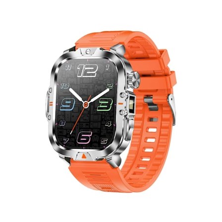 Smartklokke med Bluetooth-anrop, utendørs vanntett design, sportsporing og pulsmåling