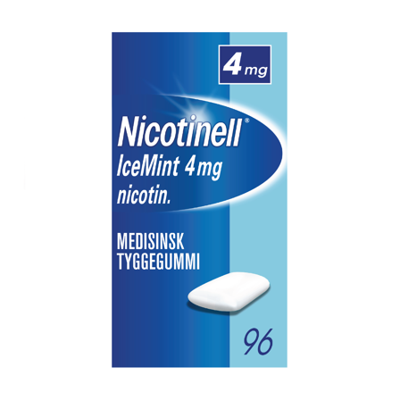 Nicotinell 4 mg tyggegummi, Icemint, 96 stk.