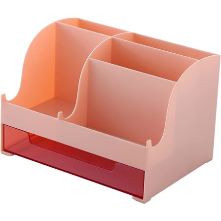 Söt skrivbordsorganisatör med låda, pennhållare för barn, kontorsmaterial D