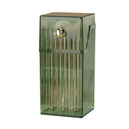 Luksuriøs Makeup Organizer Kosmetikbørste Opbevaringsboks Grøn Fri Størrelse Skrivebordsholder til Øjenbrynspen og Blush